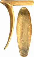 York County Style Buttplate, sand cast brass

Overall length 4-5/8", width 1-1/2", comb 3-1/16"